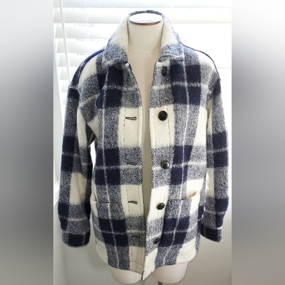 Madewell Walton Shirt Jacket in Collecton Plaid NWOT small flaw - Picture 5 of 10